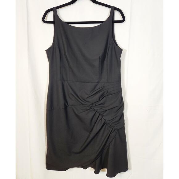 Vintage Nanette Lepore Size 12 $398 Black Gathered Mini‎ Dress Designer LBD - Picture 2 of 12